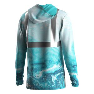 Sweat à capuche de pêche nocturne RISE pour hommes, manches longues, UPF 50+, avec bande réfléchissante pour une activité en plein air en toute sécurité - Product Image 3