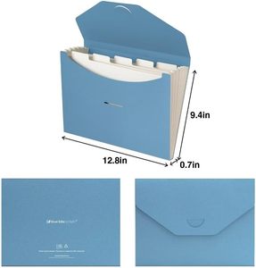 Mở rộng 6-Pocket accordion thư mục, không có nhựa quản lý tập tin, A4-size mở rộng túi giấy văn phòng đồ dùng học tập. - Product Image 6