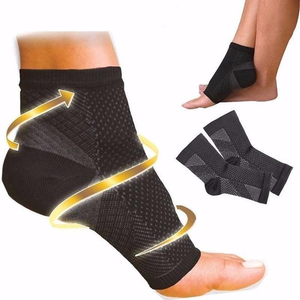 Chaussettes de compression à bout ouvert pour le sport, soutien de la cheville, soulagement de la douleur au talon, fasciite plantaire, pour gonflement et entorse - Product Image 1