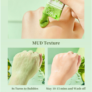 TWG RTS masker wajah sekali pakai alpukat, masker wajah gelembung alpukat asam kompleks pembersih pori lumpur wajah - Product Image 6