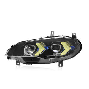 Conjunto de Faros Delanteros para Modelos <span class=keywords><strong>BMW</strong></span> <span class=keywords><strong>X6</strong></span>-E71 2008-2014, Actualización con Luces LED de Circulación Diurna y Señal de Giro Dinámica - Product Image 4