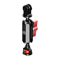 Bras articulé double rotule ARRI en alliage d'aluminium CNC 1/4'' avec tige d'extension pour caméras d'action, accessoires de fixation pour moniteur DSLR et cage