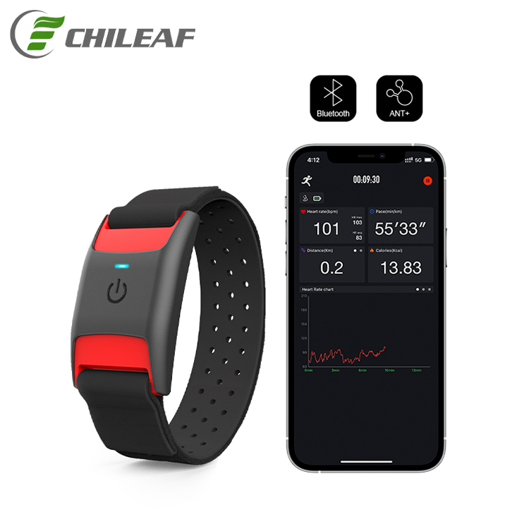 Chilaf CL830 bracciale cardiofrequenzimetro con Ble 5.0 e Ant + sensore di frequenza cardiaca con cinturino per cardiofrequenzimetro IP67