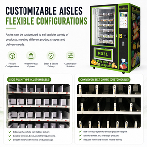 Distributeurs automatiques de nourriture fraîche et de repas en libre-service, salades préemballées, coupes de fruits, desserts, distributeur automatique, kiosque à écran tactile - Product Image 4