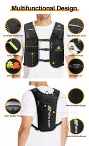 Mochila Deportiva Casual con Cremallera Impermeable de Nailon, Forro de 5L+1.5L, Diseño de Personajes para Correr al Aire Libre, Ligera - Product Image 5