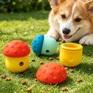 Food Grade Mushroom Shaped Interactive <b>Dog</b> <b>Toy</b> Treat Dispenser Slow Feeding <b>Puzzle</b> Feeder For Small Medium <b>Dogs</b> Wholesale - Product Image 4