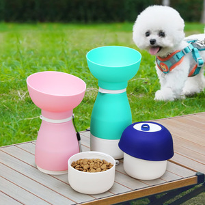 Bouteille d'eau pliable pour chien, grande capacité, distributeur d'eau portable pour animaux de compagnie avec bol et récipient pour nourriture, pour utilisation en extérieur - Product Image 4