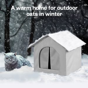 Abri extérieur confortable pour chats, tente imperméable et résistante aux morsures avec grand espace, maison pliable pour chats - Product Image 5
