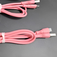 Kabel Micro-USB Pengisian Cepat PVC Pink untuk Komputer, Ponsel, Earphone, Perangkat Android, Smartwatch & Mobil