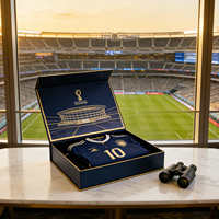 Boîtes cadeaux en papier haut de gamme personnalisées avec logo, étanches, à rabat, avec fermeture magnétique, pour ensemble de marchandises d'équipe de football