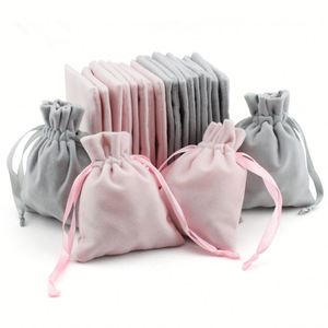Sacs en velours personnalisés avec impression de logo, pochettes en velours, sacs à cordon, emballages en tissu, sacs cadeaux - Product Image 5