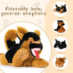 5 uds realista 20 \ "perro pastor alemán gigante animales de peluche suave juguetes de peluche niños <span class=keywords><strong>niñas</strong></span> niños cachorro amante - Product Image 5