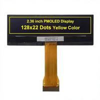 Écran OLED PMOLED de 2,36 pouces, 128x22 points, jaune ambre, module d'affichage SSD1305 24 broches FPC RiTdisplay pour appareil industriel