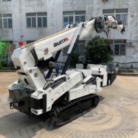 Grue araignée de 5 tonnes - Électrique, diesel, mini-grue de levage hydraulique, avec stabilisateurs, sans fil, certifiée CE