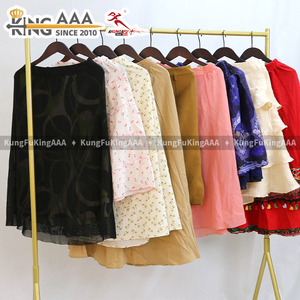 Kingaaa กระโปรงผ้าฝ้าย<span class=keywords><strong>ส</strong></span>ำหรับผู้หญิงกระโปรงทรงก้อนผสมสีเหลืองมะม่วง - Product Image 5