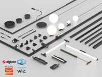 Planet Suspension Designer Edition 5mm Système de piste magnétique ultra-mince 24V Encastré Zigbee Tuya Smart pour Musée