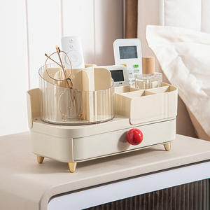 Dopamine Enhanced <b>Makeup</b> <b>Box</b> With Drawers Plastic Cosmetic Organizer Desktop Storage For Lipstick Skincare Products - Product Image 1