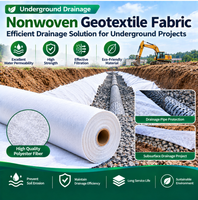 Tissu géotextile non tissé haute résistance perméable pour drainage souterrain