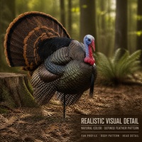 Leurre de chasse au dindon 3D réaliste avec plumes superposées, pliable et imperméable, équipement de chasse aux oiseaux