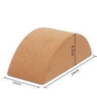 Bloque de Yoga Ecológico de Alta Densidad, Semicircular, Hecho de Corcho Natural, Antideslizante, Agarre Perfecto, Mejora el Yoga, Directo de Fábrica