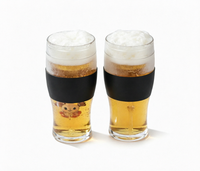 Verre à bière isotherme double paroi en borosilicate 301-400ml translucide pour lait, café, vin rouge et toutes boissons
