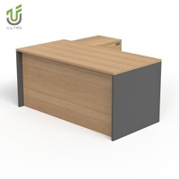 Bureau de direction modulaire extensible IULTRA, table de direction moderne de luxe en forme de L avec placage en bois MDF/MFC