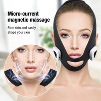 Ceinture élastique pour réduire le double menton, lifter les joues, masque de massage pour le visage en forme de V, micro-courant, vibration, amincissement du visage