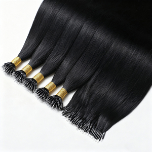 Prix de gros usine Extensions capillaires Nano Ring Cheveux naturels indiens originaux style lisse soyeux ondulé Nano Ring - Product Image 3