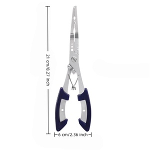 Pince coupante droite pour leurres, modèle Luya, ciseaux de pêche multifonction allongés à boucle ouverte, coupe-ligne robuste pour <span class=keywords><strong>poisson</strong></span>-<span class=keywords><strong>cheval</strong></span> - Product Image 6