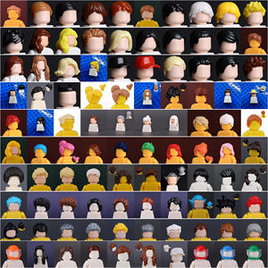 Mini figurines, accessoires pour cheveux, ensembles de blocs de construction, accessoires pour poupées, modèle en plastique ABS, jouet, plus de 100 styles - Product Image 1