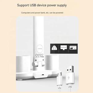 Lampe LED d'urgence multifonctionnelle pliable et dimmable avec ventilateur, porte-stylo, protection oculaire et horloge, idéale pour l'étude - Product Image 5