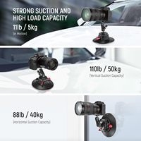 Support à ventouse pour appareil photo Neewer 6 pouces/15,2 cm avec rotule et bras articulé, fixation métallique à ventouse pour pare-brise de voiture et tableau de bord