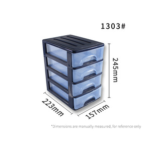 Rectangular Transparent Component <b>Box</b> Plastic Toolbox 4 <b>Drawer</b> <b>Storage</b> Organizer For Office Desk Jewelry Electronics Parts - Product Image 5