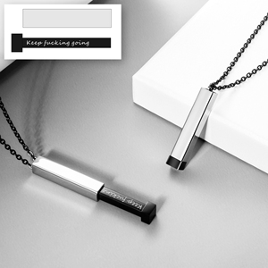 Collier avec nom personnalisé en acier inoxydable noir, inspiration Alphabet, noms cachés pour cadeaux pour hommes et femmes, 2021 - Product Image 2