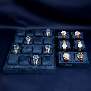 Elegante Bandeja de Exhibición para Relojes en MDF y Gamuza, Solución de Almacenamiento Sofisticada para Relojes, Tamaños y Colores Personalizables para Coleccionistas - Product Image 4