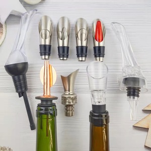Stainless Steel Wine <b>Pourer</b> With Stopper Portable Bottle Spout For Home Use - Product Image 3
