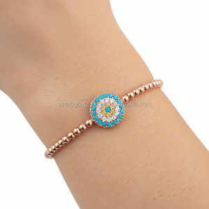 925K En Argent Sterling Bracelet Mauvais Oeil BSUMTB041 - Product Image 2