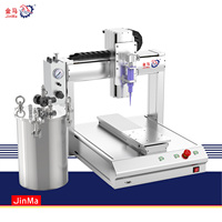 Machine de distribution de colle à double station contrôlée par PLC 4 axes de haute précision avec moteur à roulement et pompe à engrenages - Garantie 1 an