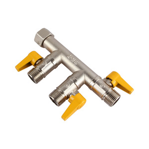 Vanne d'arrêt de gaz en laiton personnalisée de 1/2 pouce - 3 voies avec interrupteur pour raccords de conduite de gaz - Product Image 6