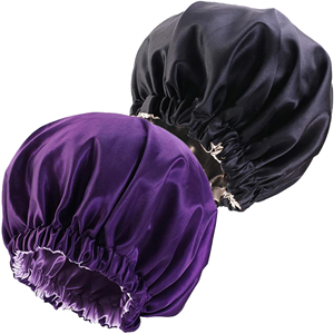 Bonnet de Nuit en Satin Tendance, Imperméable et Réutilisable, Double Couche, pour la Douche – Offre Spéciale - Product Image 1