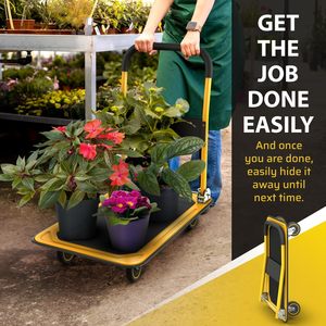 150KGS Boutique Type Factory Custom Platform Hand Truck <strong>Folding</strong> <strong>Carts</strong> for Warehouse Trolley - Product Image 6