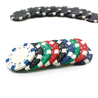 Keripik Poker Profesional Kasino Plastik ABS Berkualitas Tinggi 40mm dengan Logo Kustom WonderTree PC-05 Ketebalan Kustom