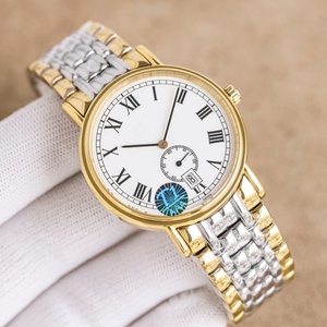 Nuevo Reloj Mecánico Longinesing 2026, Compacto y Elegante con Esfera Redonda Blanca, Caja Dorada, Números Romanos y Marcadores de Hora - Product Image 4