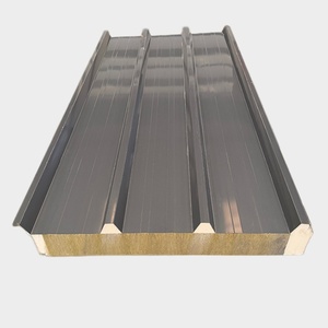 Panneau sandwich <span class=keywords><strong>de</strong></span> toiture personnalisé en aluminium et acier galvanisé, ignifuge, avec isolation en mousse PU et <span class=keywords><strong>laine</strong></span> <span class=keywords><strong>de</strong></span> <span class=keywords><strong>roche</strong></span>, <span class=keywords><strong>prix</strong></span> pour la construction - Product Image 1