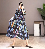 Robe de soirée longue haut de gamme personnalisée pour femme, décontractée, ample, col rond, boutonnée, extensible, grande taille, taille cintrée, en tissu métallisé
