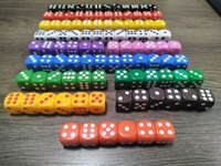 Deskjoy D6 Jeu de dés noirs 16mm à coins arrondis Carré Acrylique Fabricant