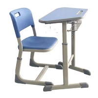 Chaise et table d'étudiant hexagonales pliantes pour combinaison de meubles de salle de classe rondes