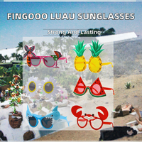 Lunettes de soleil fantaisie Hawaïennes pour fête Luau, lunettes de plage tropicales en plastique pour adultes et enfants, idéales pour la piscine