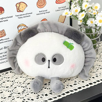 Peluche ODM Simulation Dumpling, Jouet Brodé, Mignon Cochon Chat Siamese, Poupée Décoration de Bureau, Rembourrage Coton PP, Poupée Anti-Stress