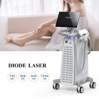 Máquina de Depilación Aprobada por la CE para Cuerpo y Rostro, 3 Longitudes de Onda, Enfriamiento con Hielo, Depilación Indolora, Rejuvenecimiento de la Piel, Cepillo de Limpieza Facial